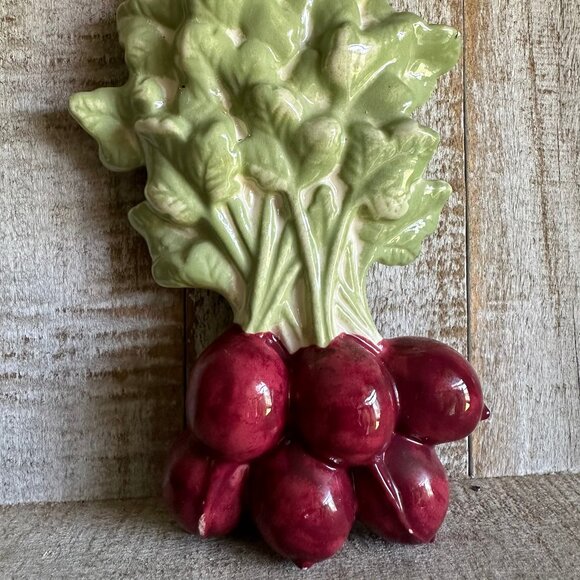 handmade Other - Ceramic Radish Bunch wall decor, kitchen  gardening shed  *read full description